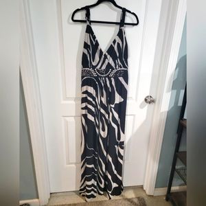 Zebra Print Maxi Dress